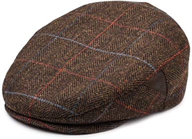 mens brown newsboy cap