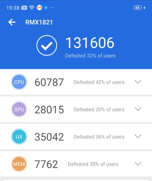 realme 3 antutu score