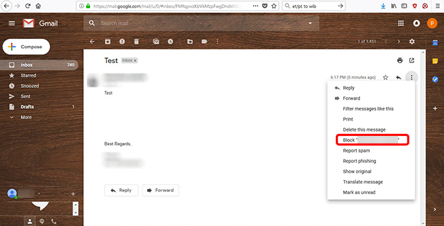 Cara blokir email orang di gmail