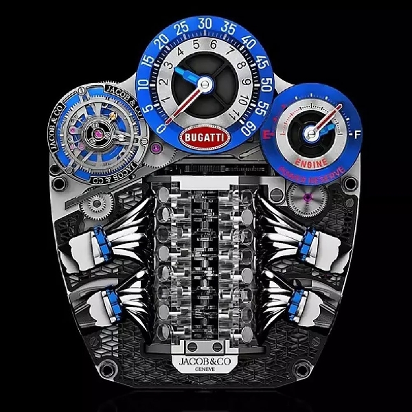 Wow! Jam Tangan Bugatti Tourbillon Dilengkapi Mesin Mini V16