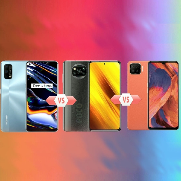 Simak Perbandingan POCO M3 vs OPPO F17 vs Realme 7i