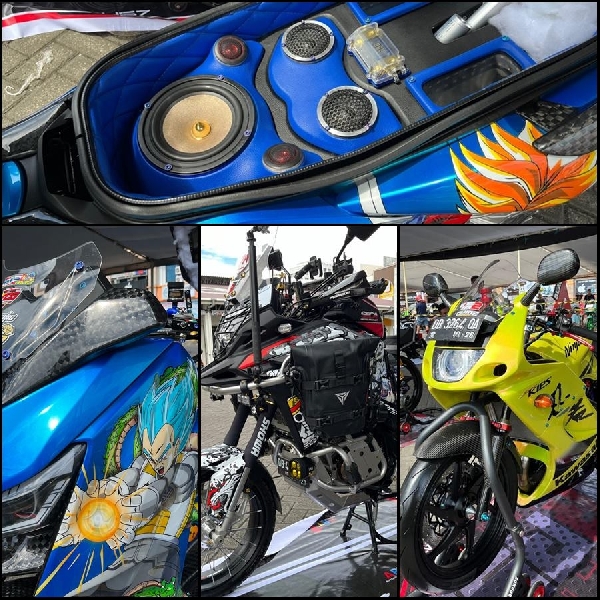 Honda CB150X, Ninja 150RR, X-Max Dragon Ball Menarik Perhatian di Black Motodify Manado 2024