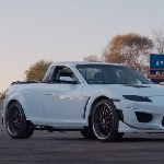 Mazda Rx-8 Dipotong Pick Up, Didongkrak Mesin Rotary 3 Rotor