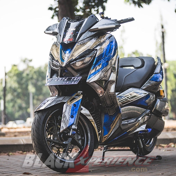 Modifikasi Yamaha Xmax, Inspirasi Gundam Vidar  Jadikan Juara 