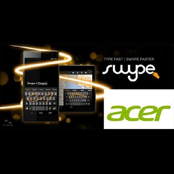 Pengguna Smartphone Acer kini Dapat Swype Keyboard Gratis