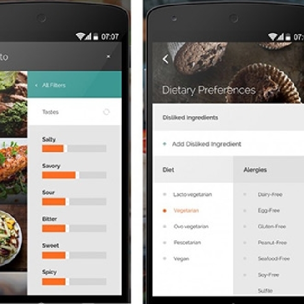 Yummly, Aplikasi Pencari Resep Makanan Telah Tiba Di Android